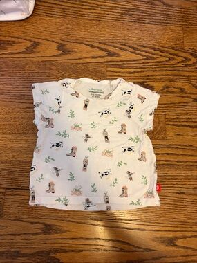 Magnetic Me White Baby Tee with Nursery Rhyme Print